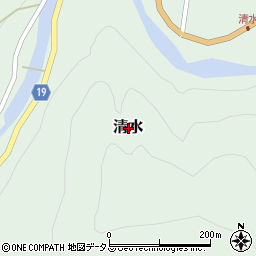 和歌山県有田郡有田川町清水周辺の地図