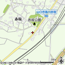山口県山口市嘉川赤坂173周辺の地図