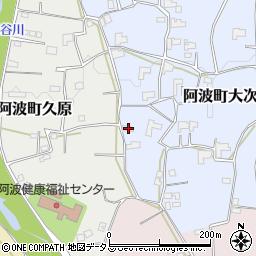 徳島県阿波市阿波町大次郎155周辺の地図