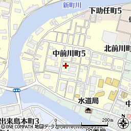 徳島県徳島市中前川町5丁目周辺の地図