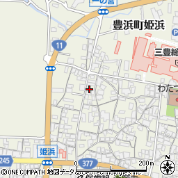 香川県観音寺市豊浜町姫浜1296周辺の地図
