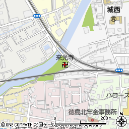 来光寺周辺の地図