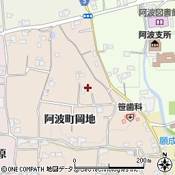 徳島県阿波市阿波町岡地33周辺の地図