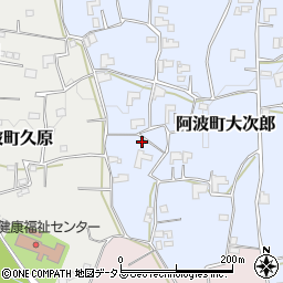 徳島県阿波市阿波町大次郎127周辺の地図