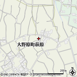 香川県観音寺市大野原町萩原2092周辺の地図