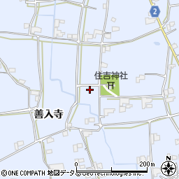 徳島県阿波市市場町香美善入寺周辺の地図
