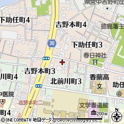 徳島県徳島市下助任町3丁目20周辺の地図