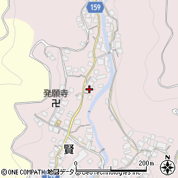 和歌山県有田郡有田川町賢84周辺の地図
