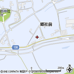 徳島県阿波市市場町香美郷社前周辺の地図