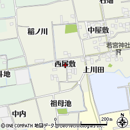 徳島県徳島市国府町北岩延西屋敷周辺の地図