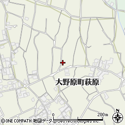 香川県観音寺市大野原町萩原1980周辺の地図