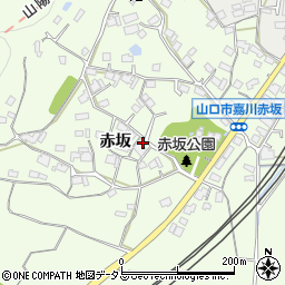 山口県山口市嘉川赤坂256周辺の地図