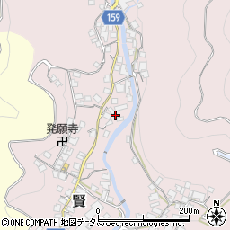 和歌山県有田郡有田川町賢92周辺の地図