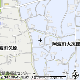 徳島県阿波市阿波町大次郎150周辺の地図