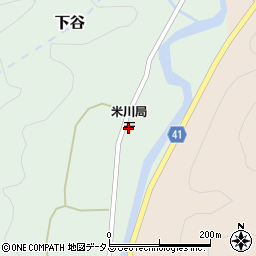 米川郵便局周辺の地図