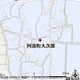 徳島県阿波市阿波町大次郎115周辺の地図