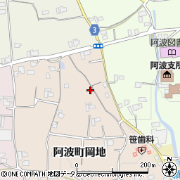 徳島県阿波市阿波町岡地26-1周辺の地図