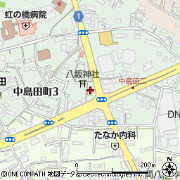 ローソン徳島中島田町店周辺の地図