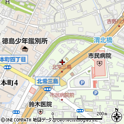 松屋 徳島常三島店周辺の地図