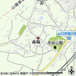 山口県山口市嘉川赤坂252周辺の地図