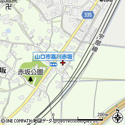 山口県山口市嘉川赤坂433-1周辺の地図