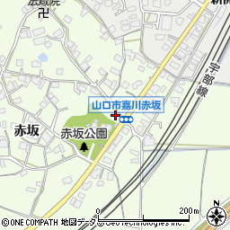 山口県山口市嘉川赤坂267周辺の地図