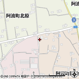 徳島県阿波市阿波町岡地2周辺の地図