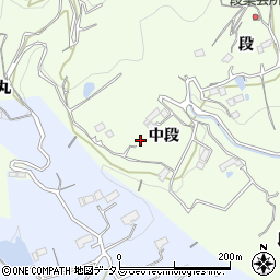 徳島県美馬市脇町中段周辺の地図