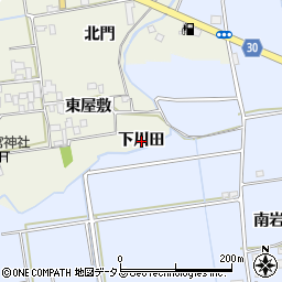 徳島県徳島市国府町北岩延（下川田）周辺の地図