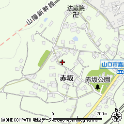 山口県山口市嘉川赤坂278周辺の地図