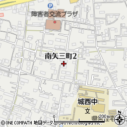 徳島県徳島市南矢三町周辺の地図