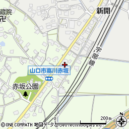 山口県山口市嘉川赤坂439周辺の地図