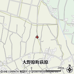 香川県観音寺市大野原町萩原2074-2周辺の地図