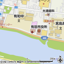 有田市消防本部・消防署　火事など災害に関する情報周辺の地図