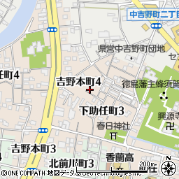 徳島県徳島市下助任町3丁目56-3周辺の地図