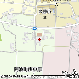 徳島県阿波市阿波町庚申原217周辺の地図