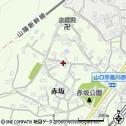 山口県山口市嘉川赤坂290周辺の地図