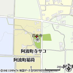 徳島県阿波市阿波町稲荷周辺の地図