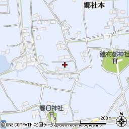 徳島県阿波市市場町香美郷社本303周辺の地図