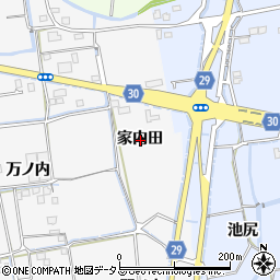 徳島県徳島市国府町桜間家内田周辺の地図