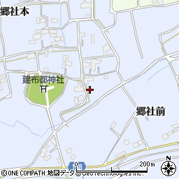 徳島県阿波市市場町香美郷社本1周辺の地図