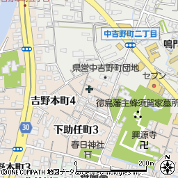 徳島県徳島市下助任町3丁目69-3周辺の地図