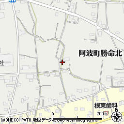 徳島県阿波市阿波町勝命北163周辺の地図