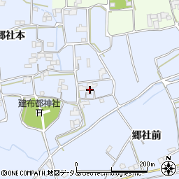 徳島県阿波市市場町香美郷社本38周辺の地図