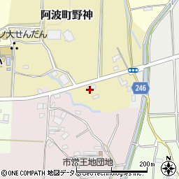 徳島県阿波市阿波町野神周辺の地図