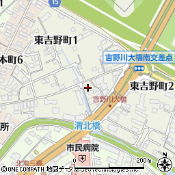 徳島県徳島市東吉野町2丁目20周辺の地図