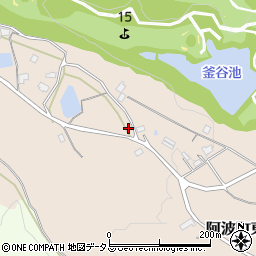 徳島県阿波市阿波町東長峰周辺の地図
