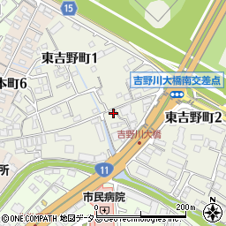 徳島県徳島市東吉野町2丁目19周辺の地図