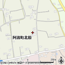 徳島県阿波市阿波町北原周辺の地図