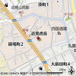 虎岳幼稚園周辺の地図